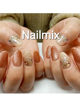 ネイルミックス イオンモール水戸内原店(Nail Mix)/カスタムコース参考例¥6490