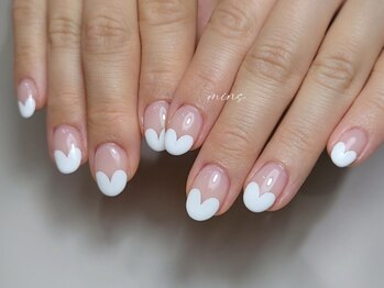 ミンスネイル(Mins Nail)/シンプルハートフレンチ