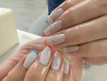 ビアンカ 沖縄南風原店(Bianca)/カラフル☆ネオン細フレンチ