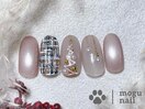 クリスマス/ツイードネイル
