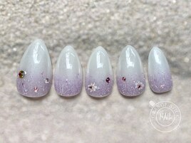 押し花グラデーションネイル