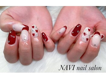 ナビ(NAVI)/バレンタインネイル