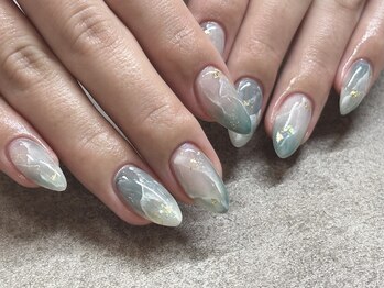 スリーラッシュアンドエルフネイル 折尾浅川店(threelash&elf.nail)/【パラジェル】大理石ネイル
