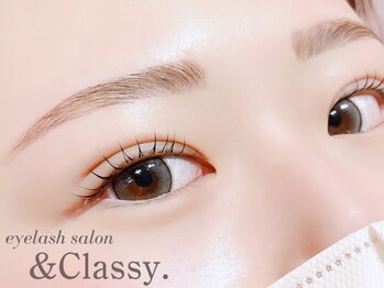 アンドクラッシィ(&classy.)の写真/《新規付替えオフ無料》[まつげパーマ¥5500/上下まつげパーマ¥6500][フラットラッシュ¥4980~]キープ力抜群!