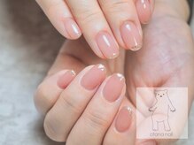 オトナネイル(otona nail)/蜜桃ピンクラメフレンチネイル