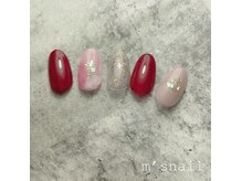 エムズネイル 武生店/マーブル×シェルネイル