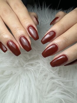 フラワーズネイル(flowers nail)/ボルドーネイル