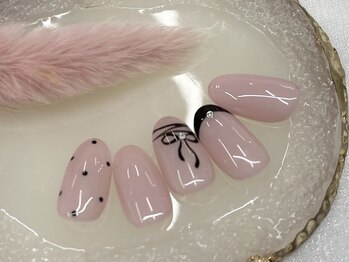 リボン フレンチ ドット