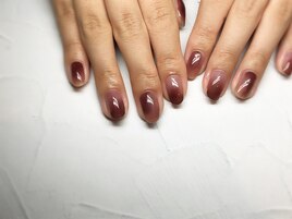 ちぐはぐネイル、シアー感(^^)