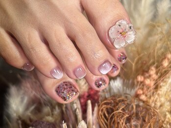 サロンドフォーエイチ(salon de 4H)/3Dフラワーネイル♪