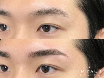 インパクト 岡山駅前サロン(IMPACT)/キリッと男前！ストレート平行眉