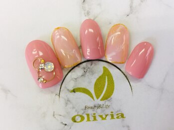 ビューティーアンドライフ オリビア(Beauty&Life Olivia)/ピンク大理石ゴールドラメ入り