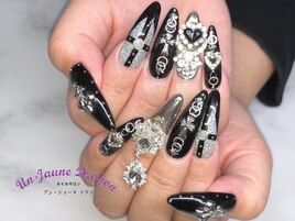 【ロングネイル】ブラックネイル