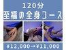 【新規】ドライヘッドスパ＜至福の極眠コース＞120分¥12000→¥11000