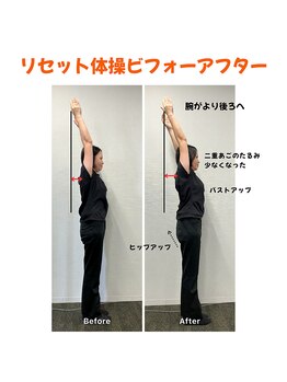 カイロプラクティック カーブ/しっかり伸びれる、腕が後ろへ