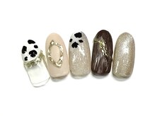 ネイルアンドまつげ リュフェール 五反田(Nail Lufaire)/アニマル柄ニュアンスネイル