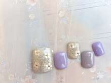ネイルサロン&スクール ジーナ(GINA)/フラワー×ラメ