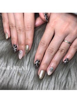 ネイルズリアル 倉敷(nail's RE.A.L)/レオパードネイル