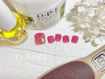 ユーネイルズ 恵比寿(Yu.NAILS.)/角質ケア付●フット2本アート