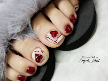 シュガーネイル(sugar nail)/ハートフットネイル