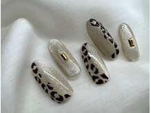 スピードネイル アンド アイ 宮交シティ店/#120 【ヒョウ柄×マグネット】