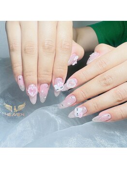 ヘブン ネイル 鶯谷(HEAVEN Nail)/個性的でゴージャスなデザイン