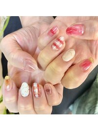 ぷるぷるチェックネイル
