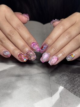 ウム(ium)/立体ネイル/おまかせニュアンス