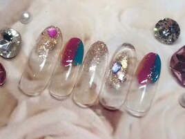 3色グラデーションネイル