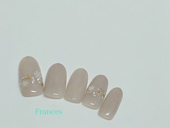 フランセス(Frances)/新作 雪の結晶ネイル