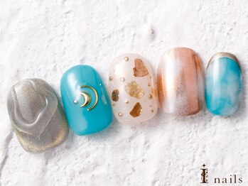 アイネイルズ 横浜WEST店(I-nails)/夏色ニュアンスネイル8000円