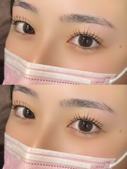 アモージュファーストアベニュー(amojyu 1Ave’)の写真/【まつ毛とのSET施術可能】自眉を活かしたデザインで馴染みやすい垢抜け眉毛へ