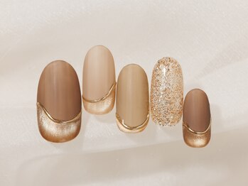 ミラー×ニュアンスネイル