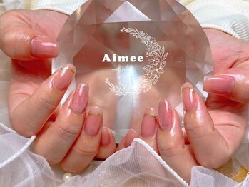 エイミー(Aimee)の写真/「やり過ぎない」可愛いデザインで日常に彩りを♪オフィスネイルもお任せ下さい◎大人可愛い指先に…♪
