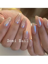 Domi Nail Salon 渋谷店　長さだし/持ち込み/フィルイン/ワンホン/オーロラワンカラー＊