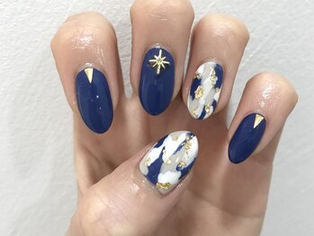 クォーターリゾートネイル(QUARTER RESORT nail)/もやもやニュアンスネイル☆