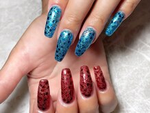 レディグリッター(Lady glitter)/ギラギラレッド&ブルー