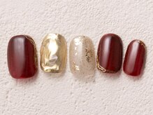 アイネイルズ 渋谷店(I nails)/ボルドーミラーゴールド