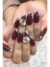 エスフィーネイルサロン ブリーユ(Esfy nailsalon Brille)/ボルドー大人ネイル