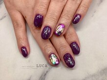 ネイルアトリエルカ(nail atelier LUCA)/W-933 秋色パープル氷ネイル