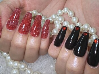 アルスネイル(Ars nail)の写真/パーツをふんだんに使ったやり放題コースが大人気!【スカルプやり放題180分¥18000】チップ長さだしも◎