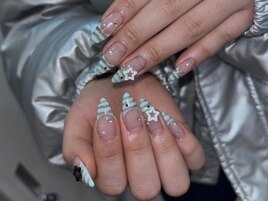 ニットボーダーフレンチネイル