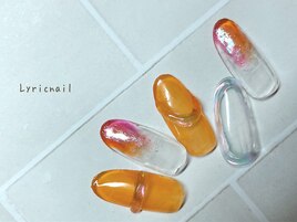 透けオレンジにぷっくりうねうね