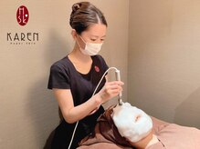 カレン 南青山店/フェイシャルお手入れの様子