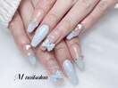 ブルーネイル｜リボン