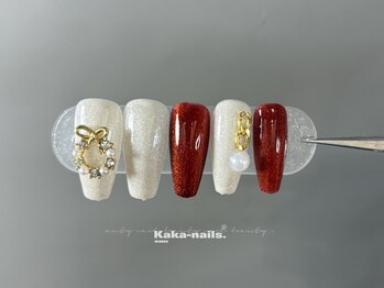 カカネイルズ(Kaka nails)/冬ネイル／クリスマス/雪アート