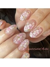 ネイルスタジオアイシャ 八戸新井田店(Aisha)/桜ネイル