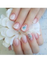 ヘアー ユニバース(HAIR UИIVERS)/サンドジェル+シェル＆金箔2本