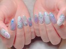 紫陽花ネイル