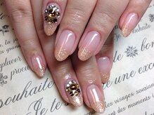 ラウト デコレーションアンドネイルサロン(Lauto Decoration&Nail Salon)/オレンジのラメのグラデーション